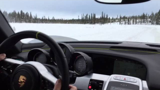Hey What Happens When You Put A Porsche 918 On Studded Snow Tires?